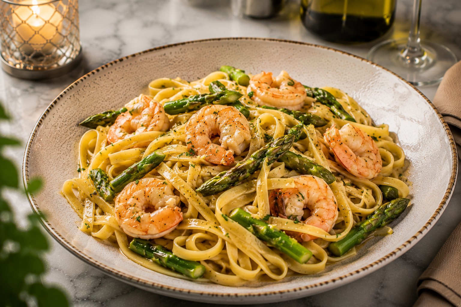 Pasta con gamberetti